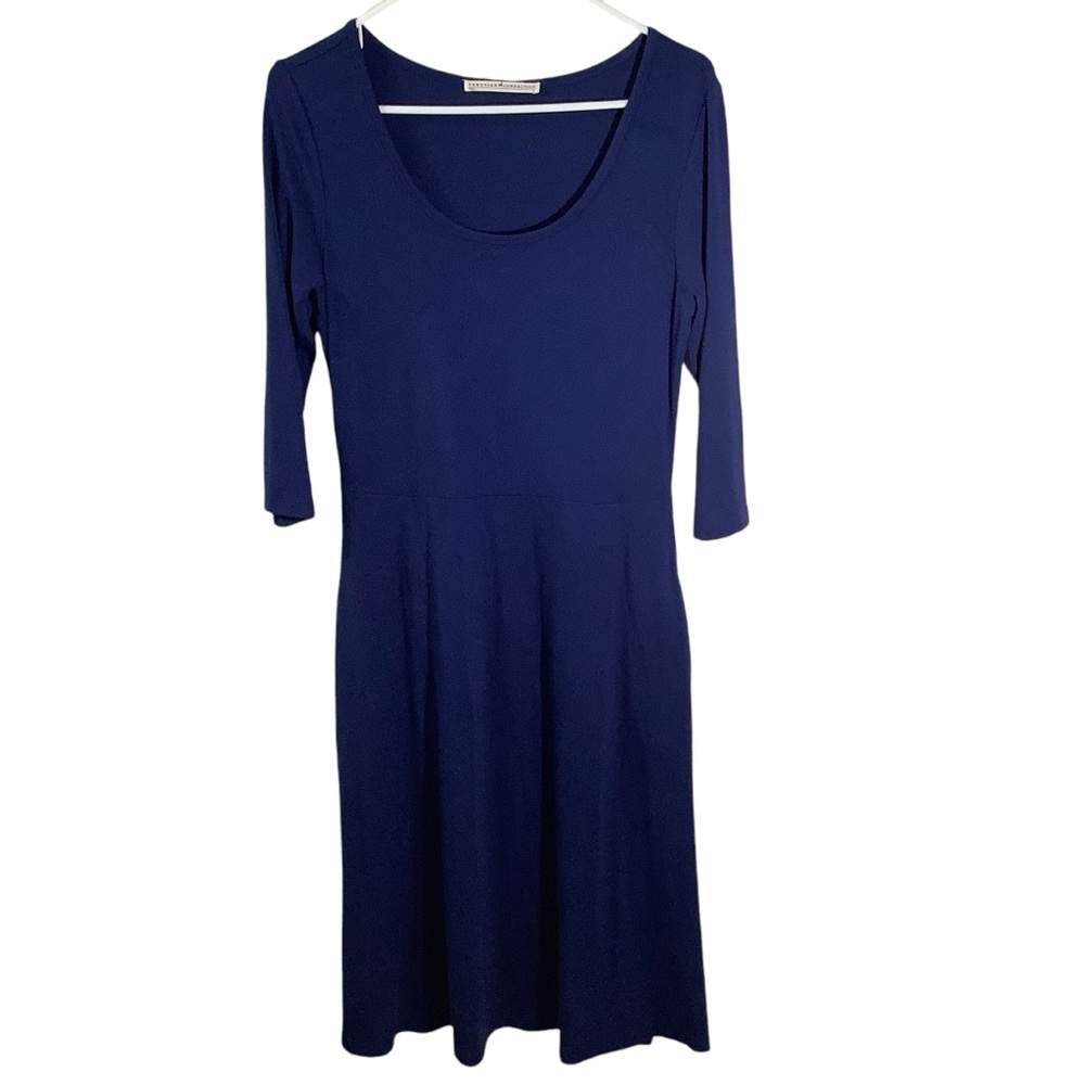 Peruvian Connection Scope Neck 3/4 Sleeve Dress